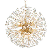Lerida 8 Light Round Pendant Light - Gold/Clear