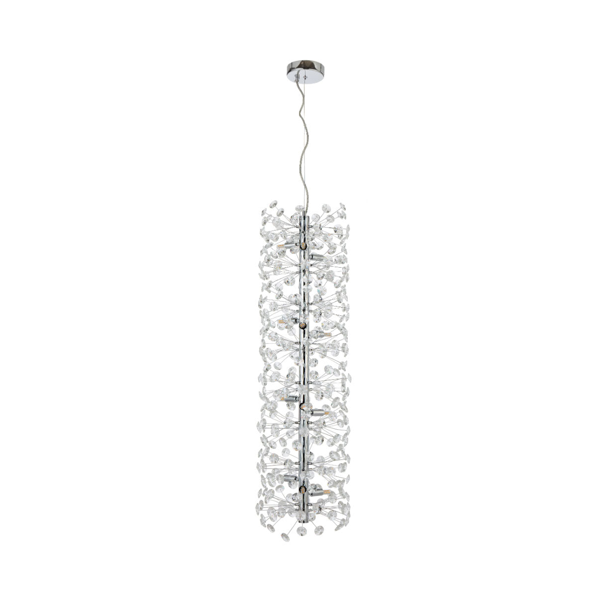 Lerida 12-Light Vertical Pendant Light with Crystal Accents