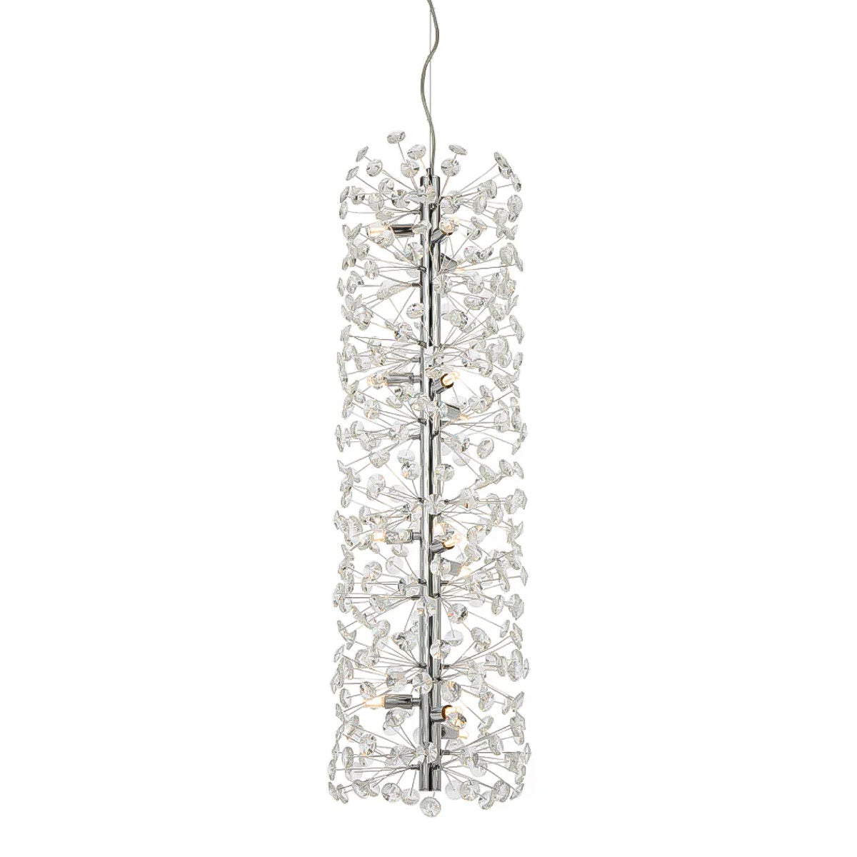 Lerida 12-Light Vertical Pendant Light with Crystal Accents