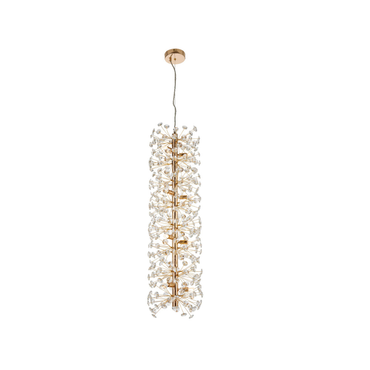 Lerida 12-Light Vertical Pendant Light with Crystal Accents