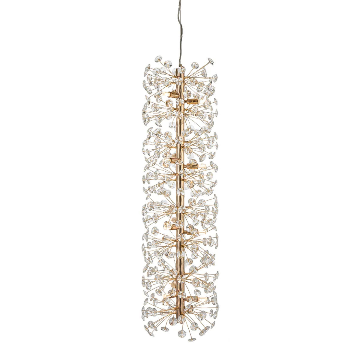 Lerida 12-Light Vertical Pendant Light with Crystal Accents