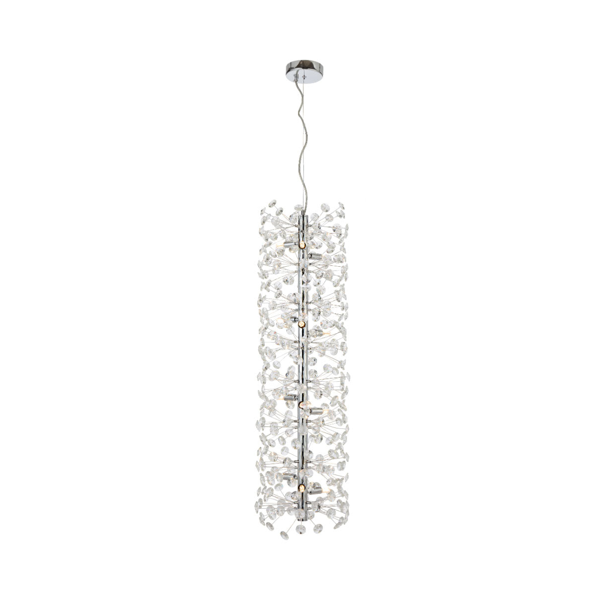 Lerida 12-Light Vertical Pendant Light with Crystal Accents