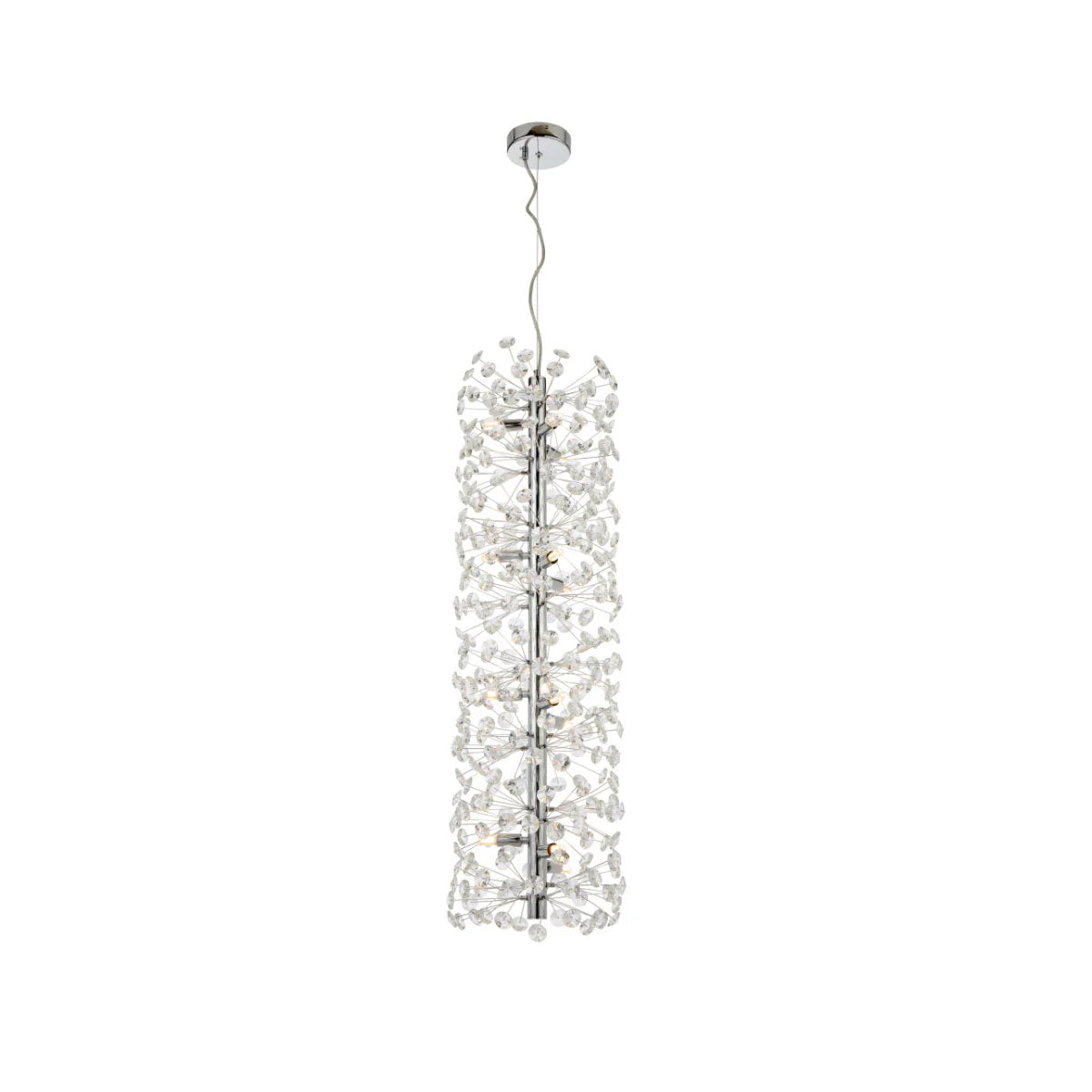 Lerida 12-Light Vertical Pendant Light with Crystal Accents