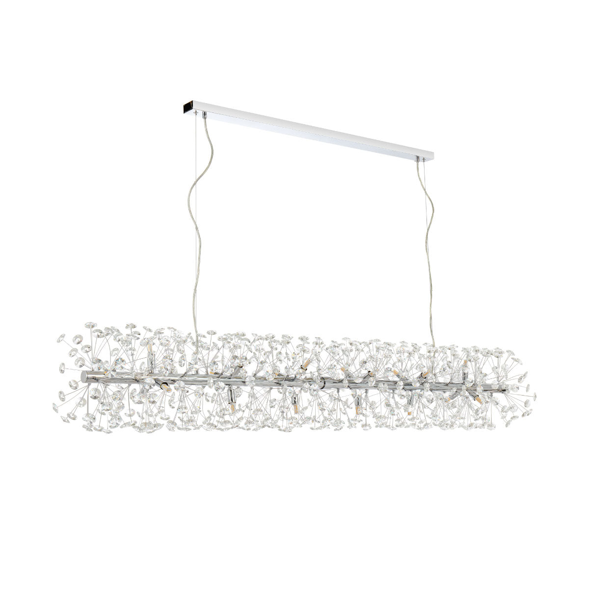 Lerida 18 Light Rectangular Crystal Pendant Light
