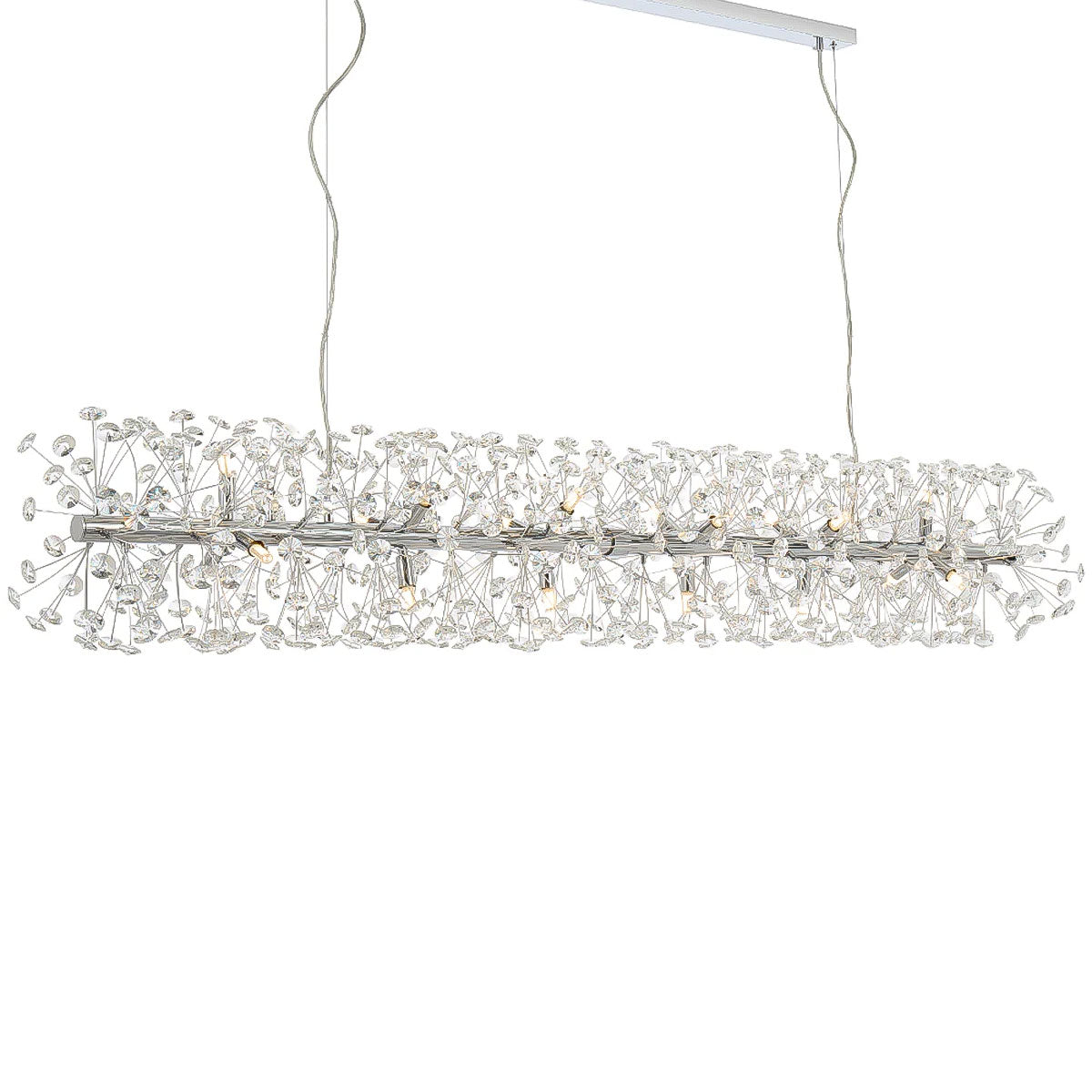 Lerida 18 Light Rectangular Crystal Pendant Light