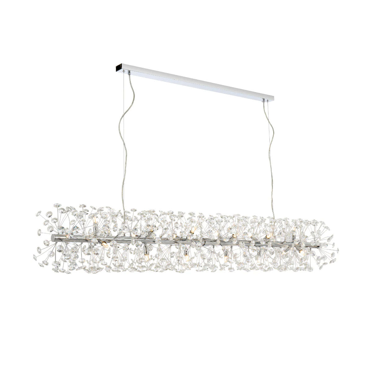 Lerida 18 Light Rectangular Crystal Pendant Light