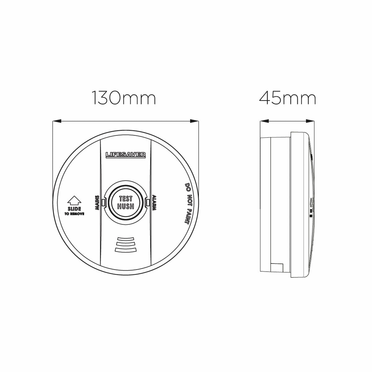 Lifesaver LIF6000RL 240V Photoelectric Smoke Alarm with Rechargeable Lithium Battery