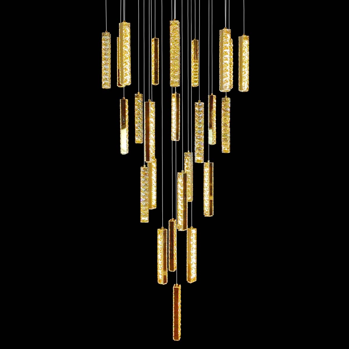 Trechizio 10 LED Cluster Crystal Pendant Lights