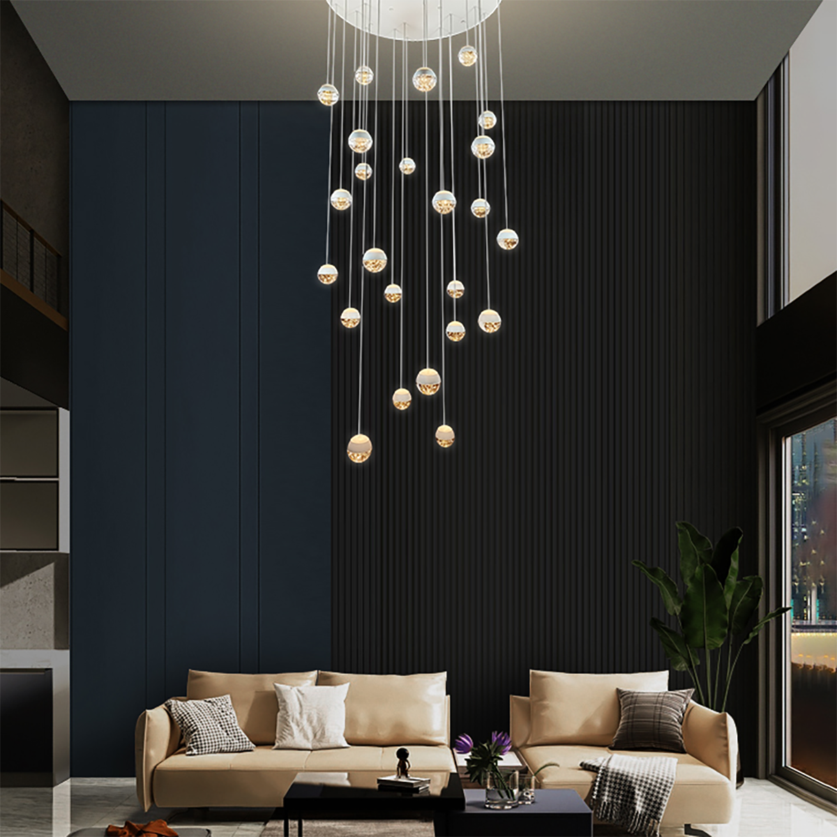 Messina 10 LED Cluster Ball Pendant Light