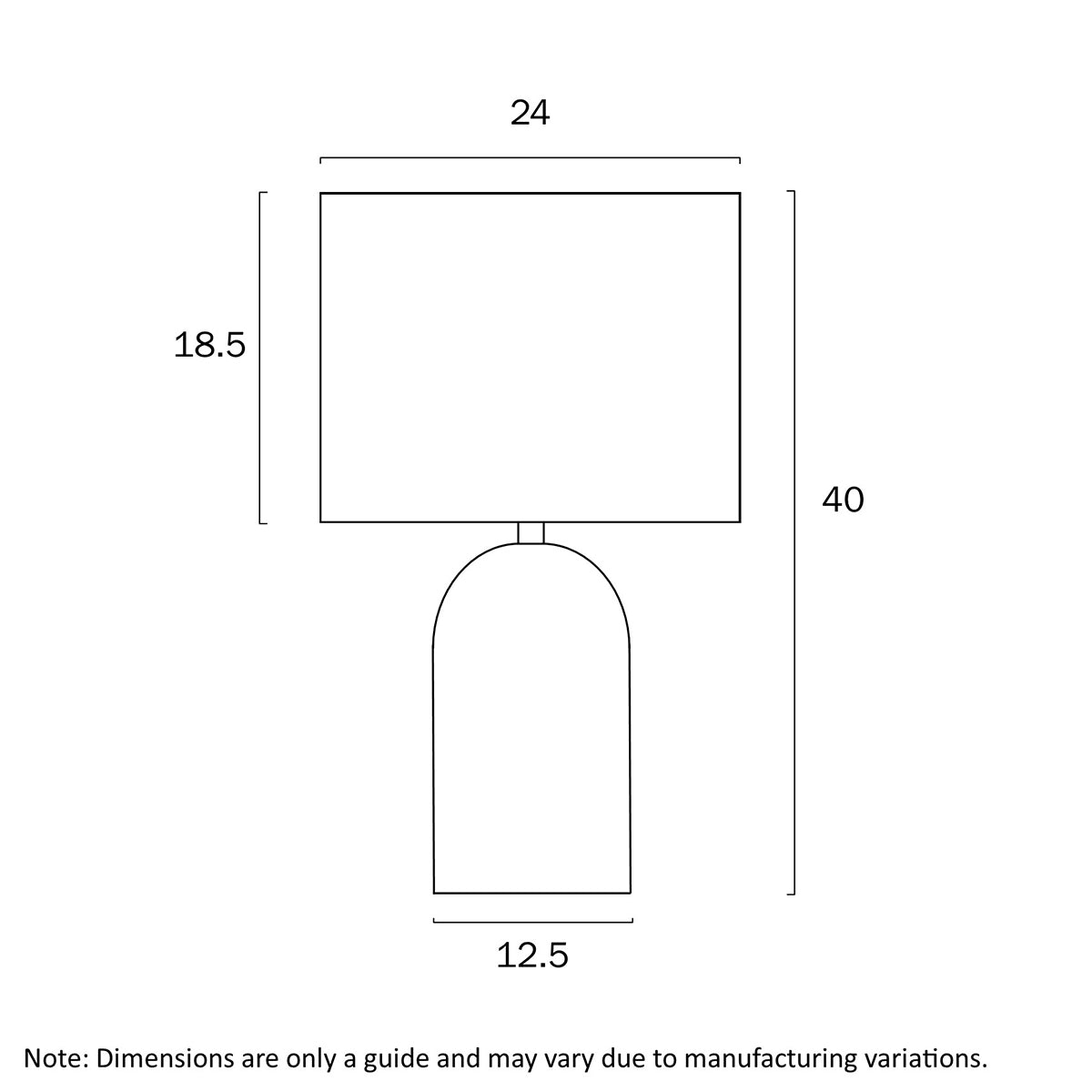 Fevik Table Lamp Small - with Inline Switch