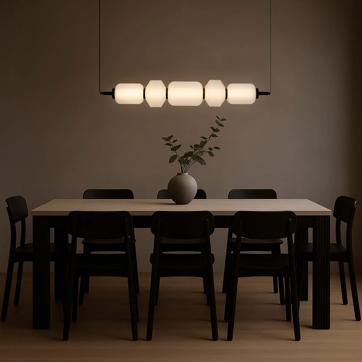 Lighting Torso 5-Light 22W LED Iron & Glass Lantern Style Pendant Light