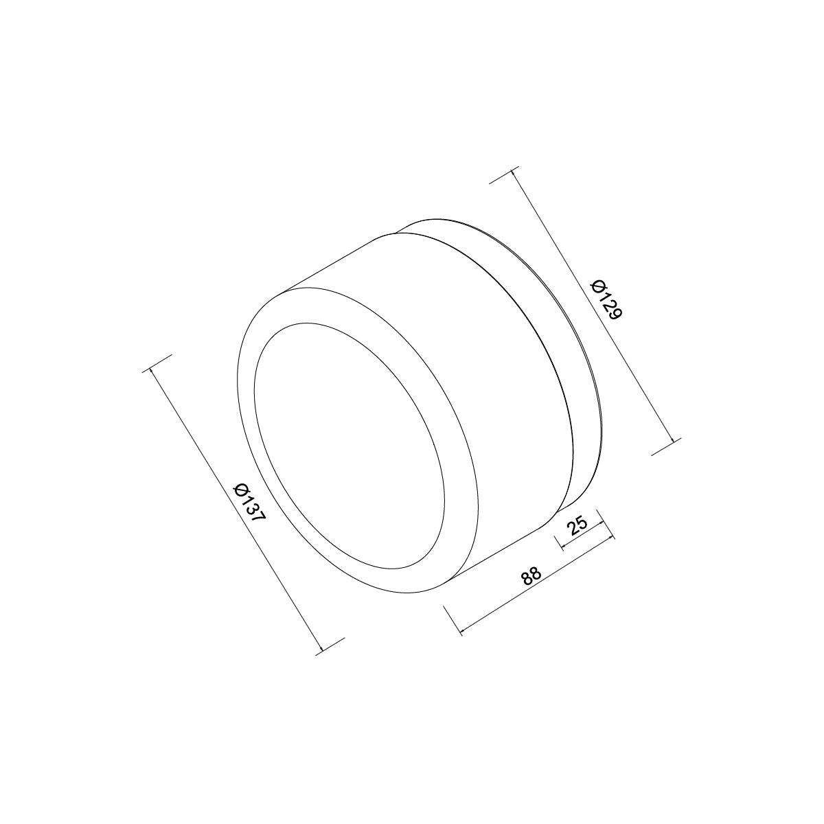 Cirque 7W LED Outdoor Wall Light - Tri-Colour