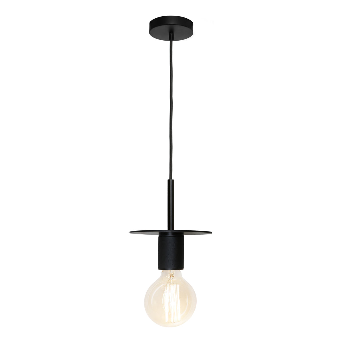 Inka Single Pendant Light with Exposed Bulb