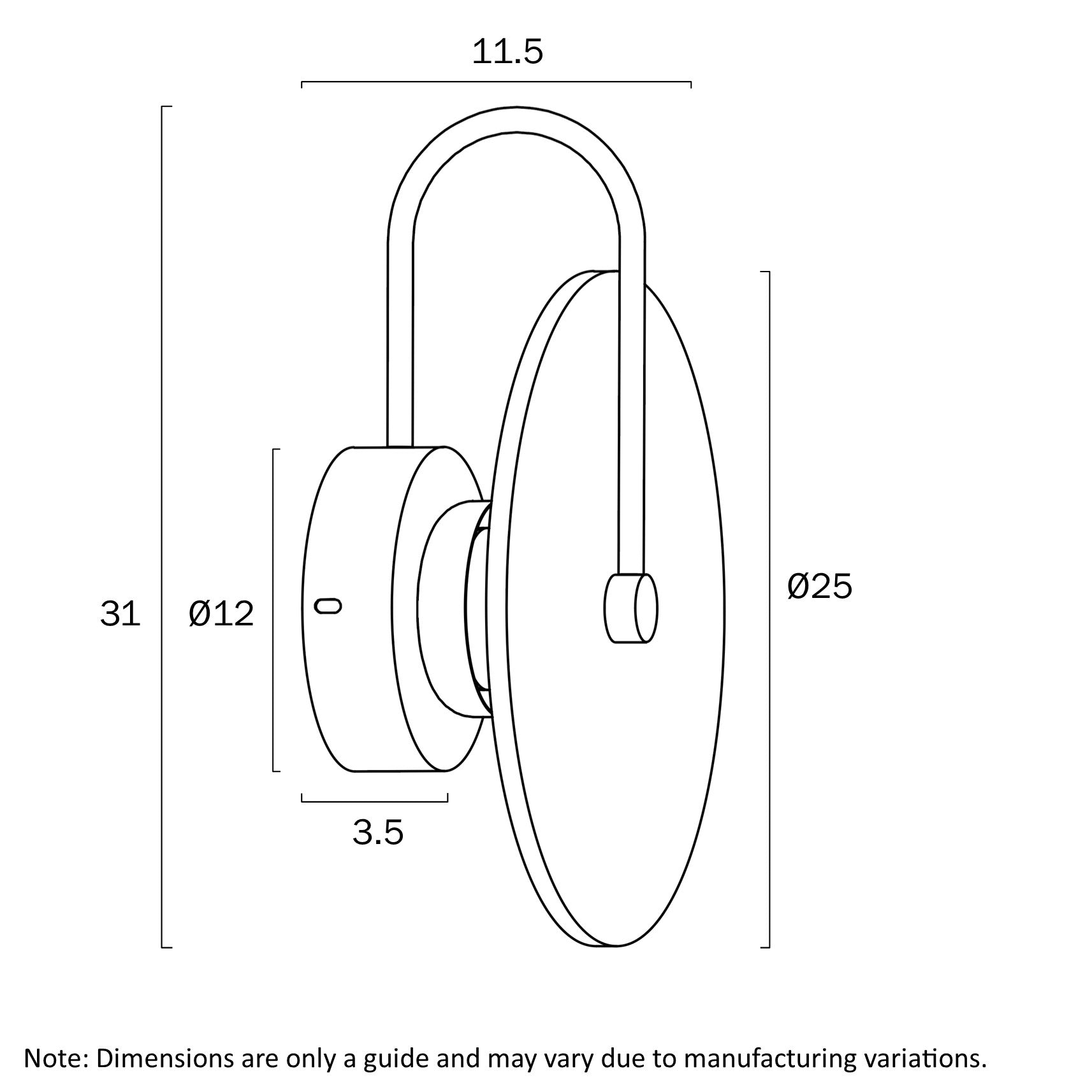 Zonder LED Wall Light with Marble Glass Disc