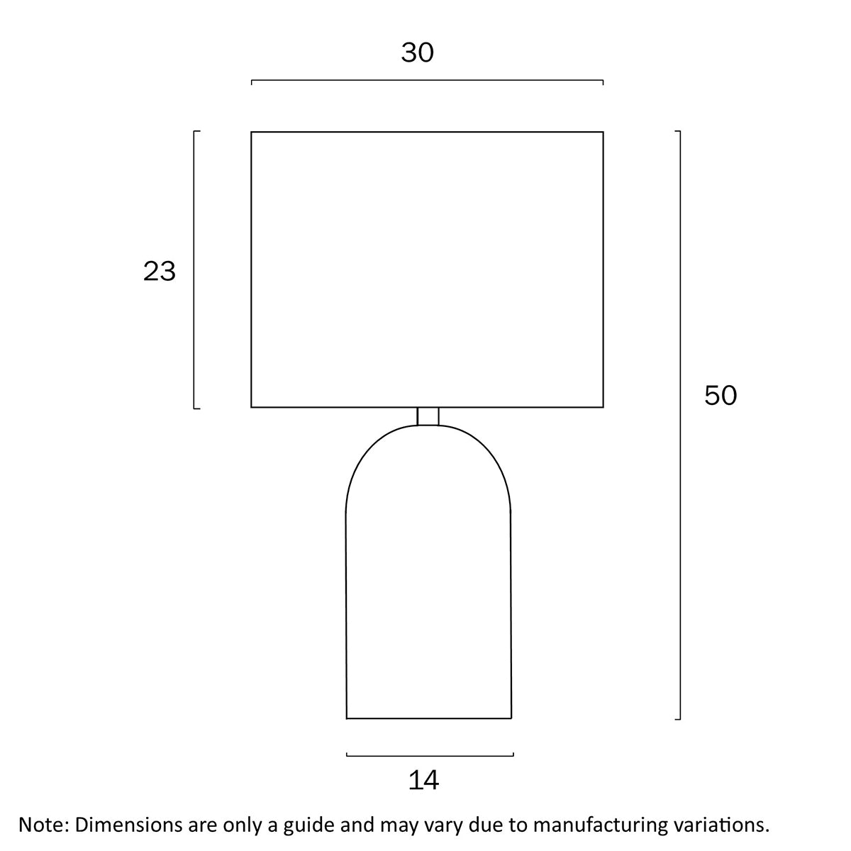 Fevik Table Lamp Small - with Inline Switch