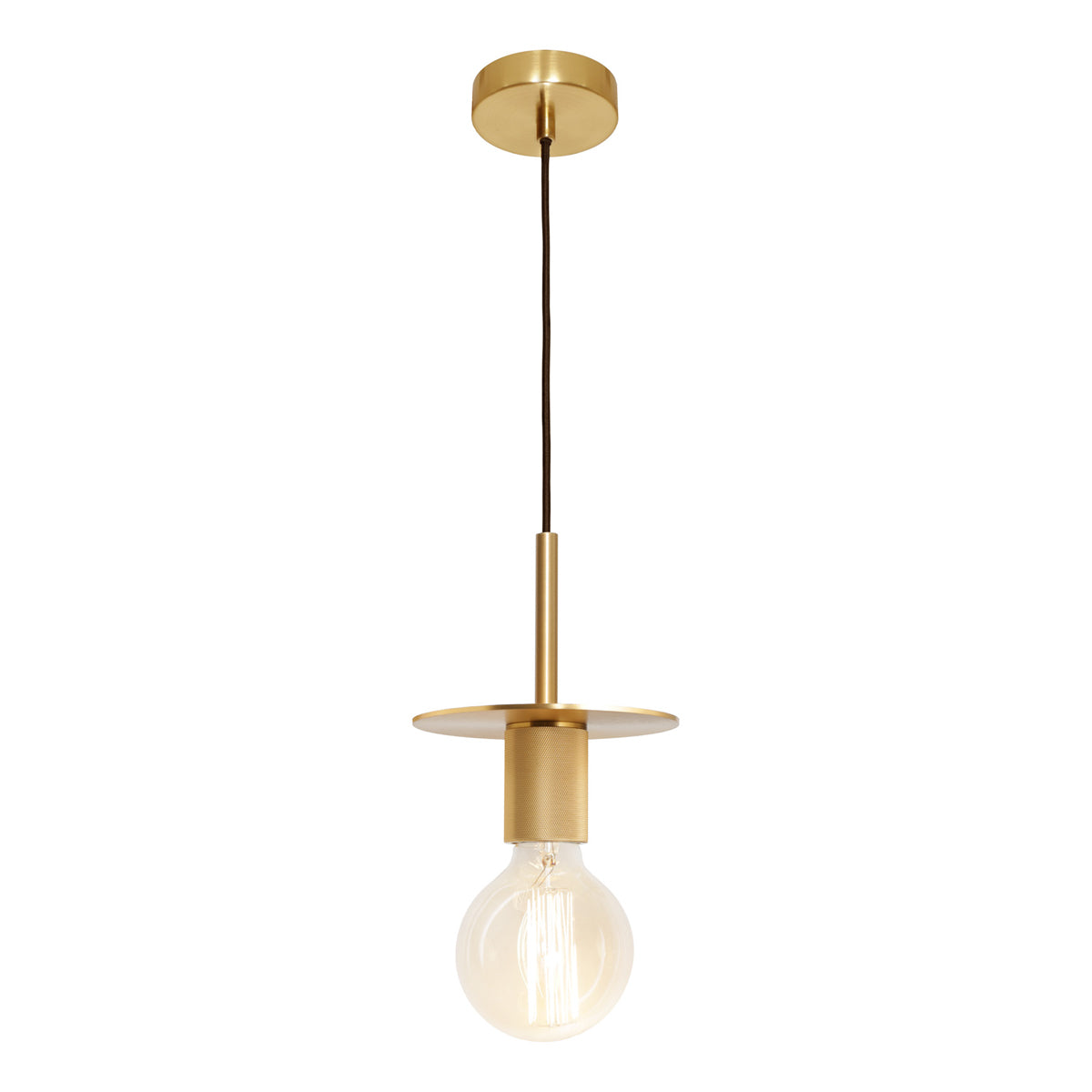 Inka Single Pendant Light with Exposed Bulb