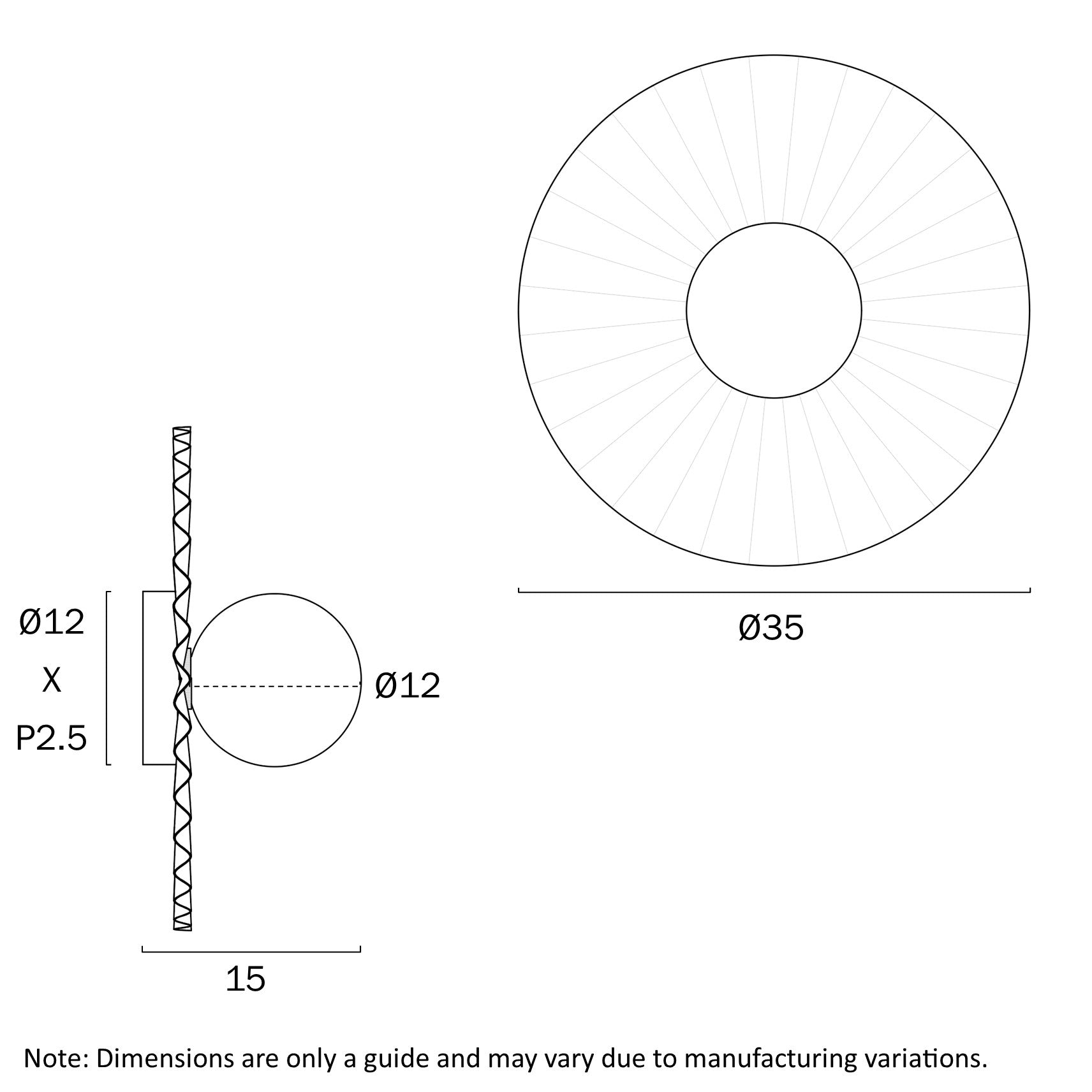 Kinso 350mm Wall Light with Sculptural Design