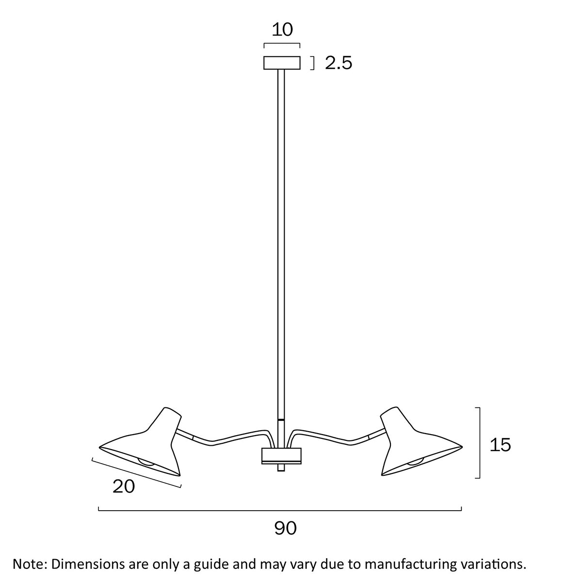 Farbon 6LT Adjustable Pendant Light with Flexi-Arm