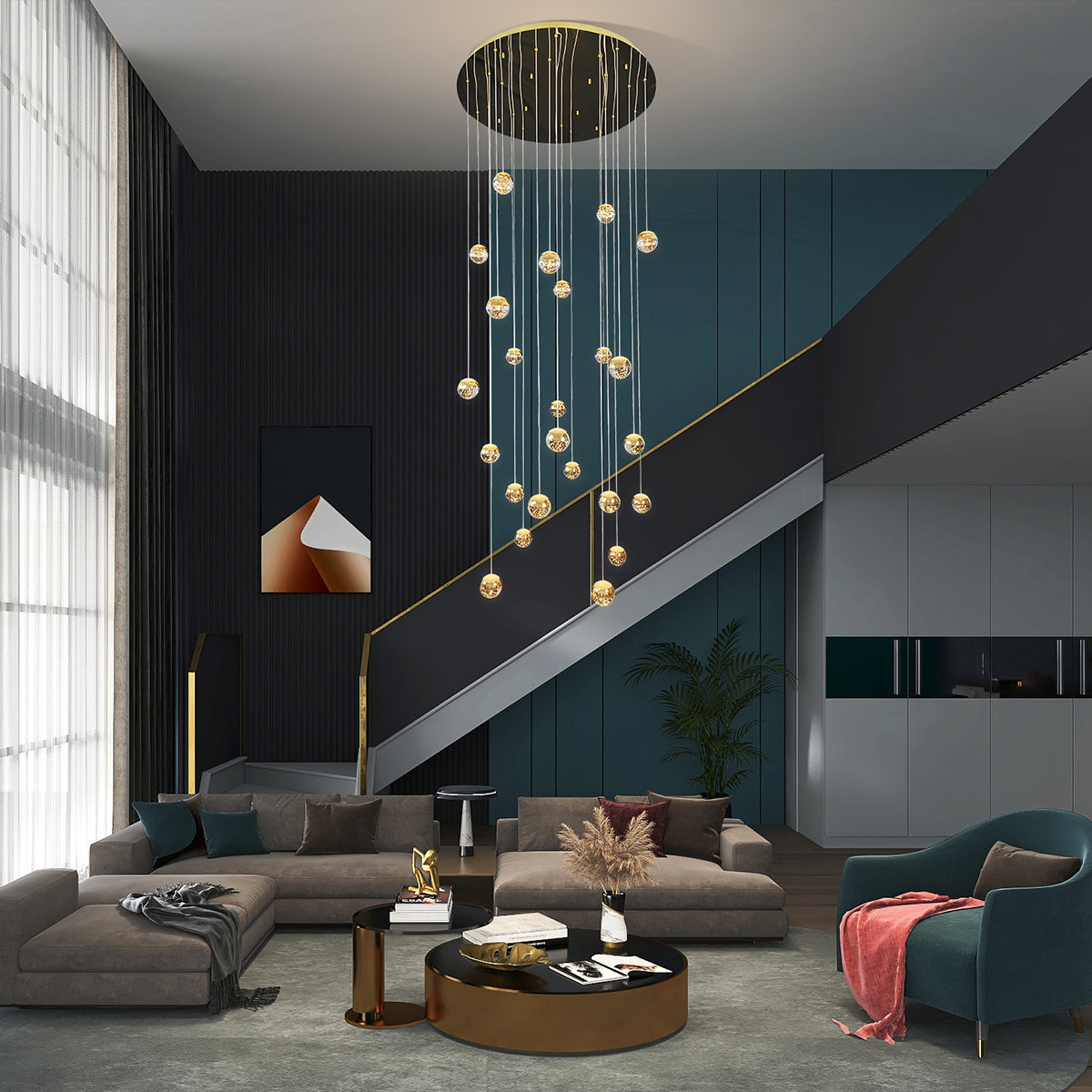 Messina 10 LED Cluster Ball Pendant Light