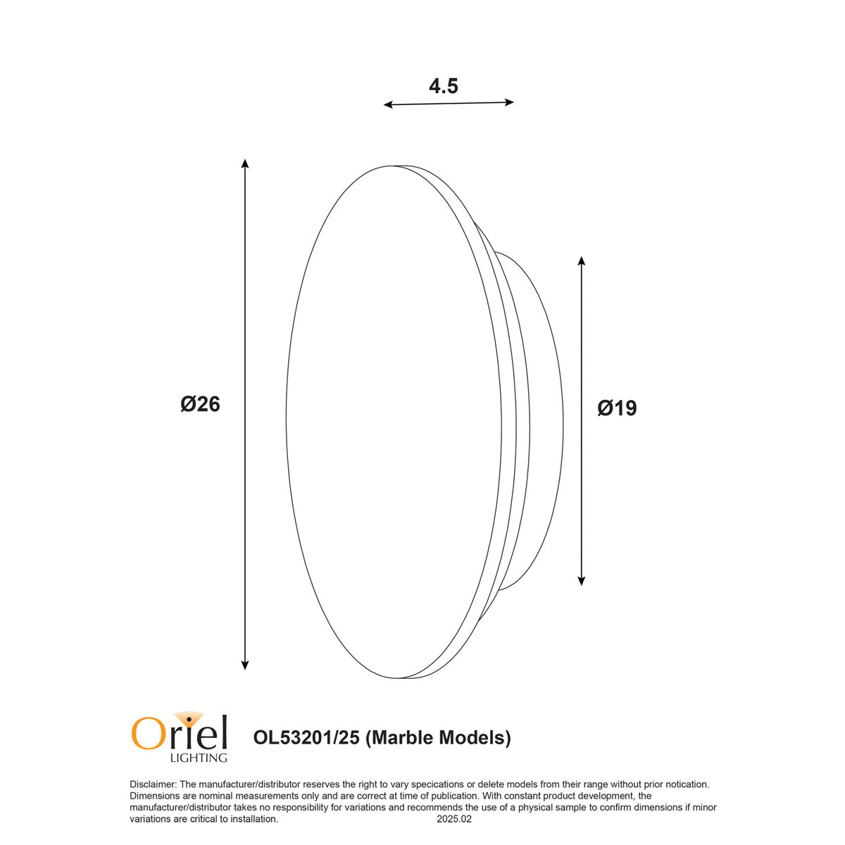 Backlit Wall Sconce - Natural -  250mm - Dot
