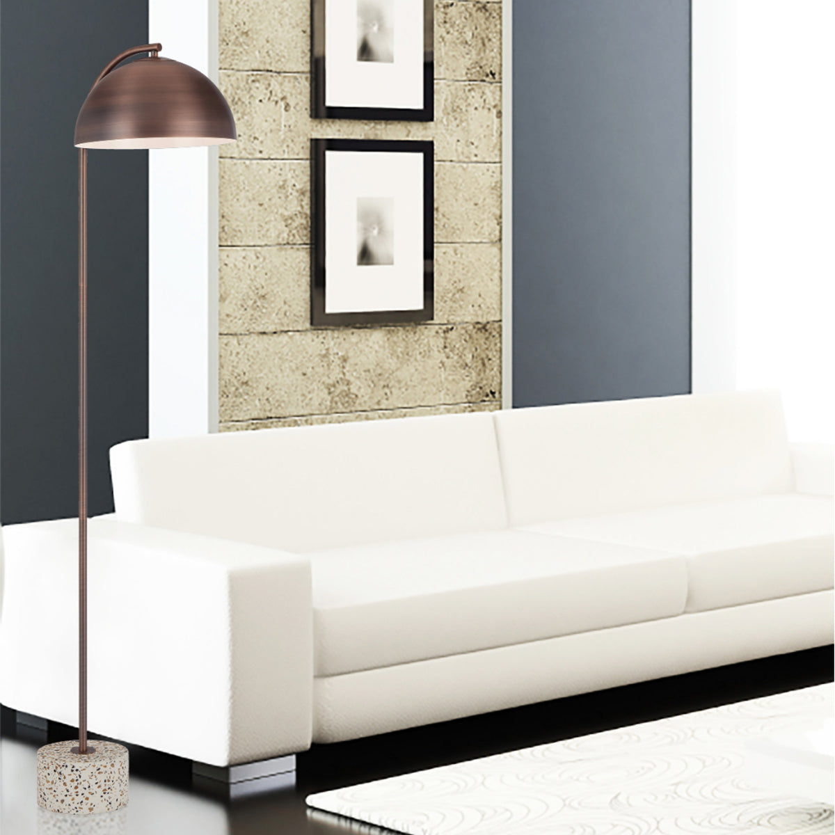 Ortez 150cm Vintage Marble Floor Lamp