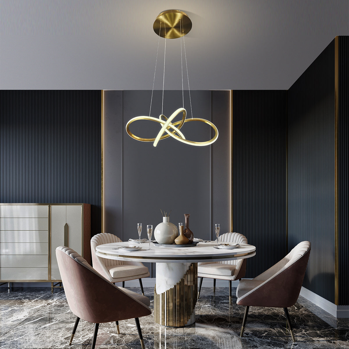 Meteora Infinity Intertwined Pendant Light 1000mm