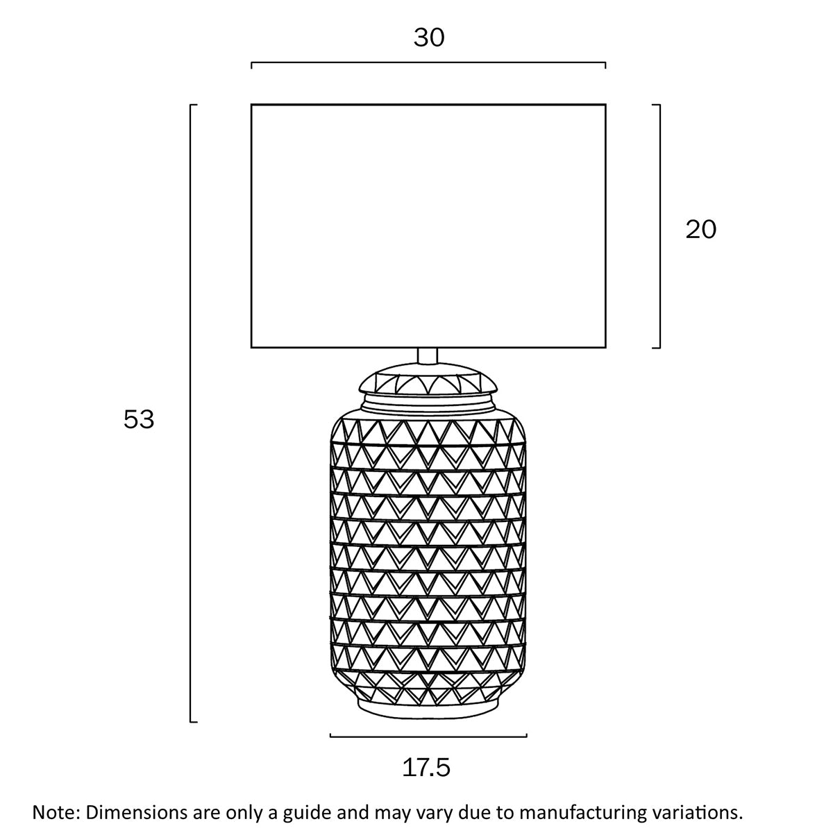 Heshi Ceramic Table Lamp with Drum Shade