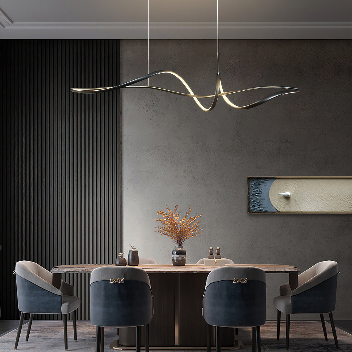 Bocchio Spiral Pendant Light 1200mm