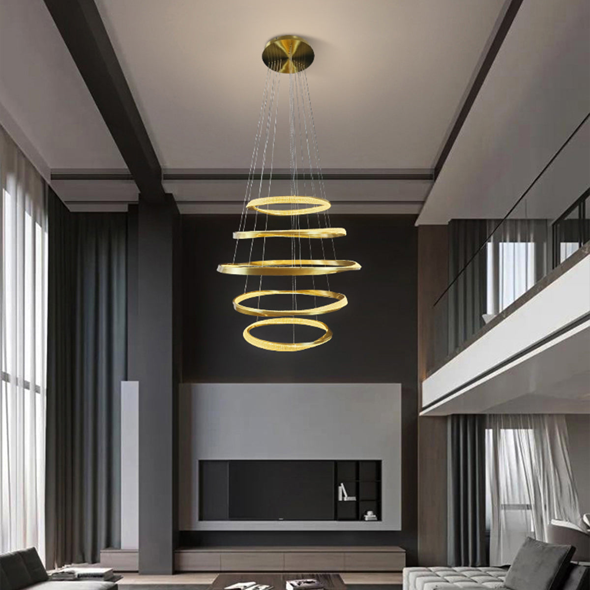 Saturno 5 Ring Pendant LED Light