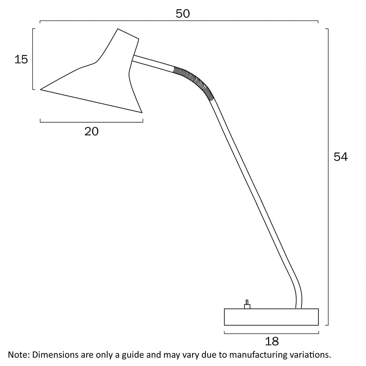 Farbon Desk Lamp Adjustable Brass Arm Metal Design