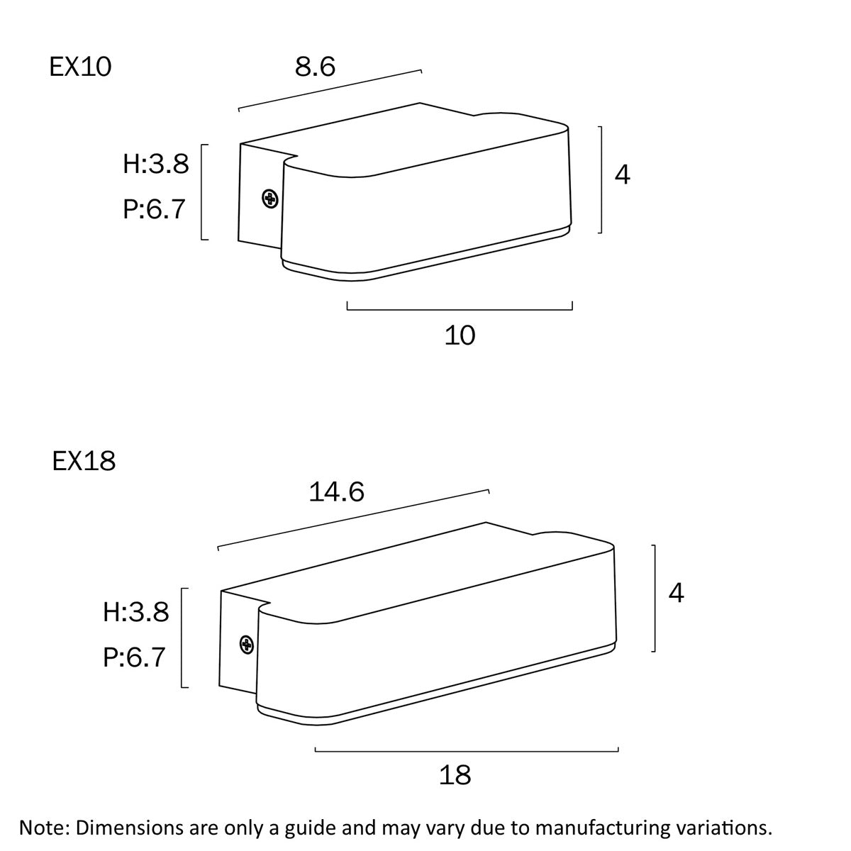 Ziron Exterior Wall Light Tri-Colour LED 100mm