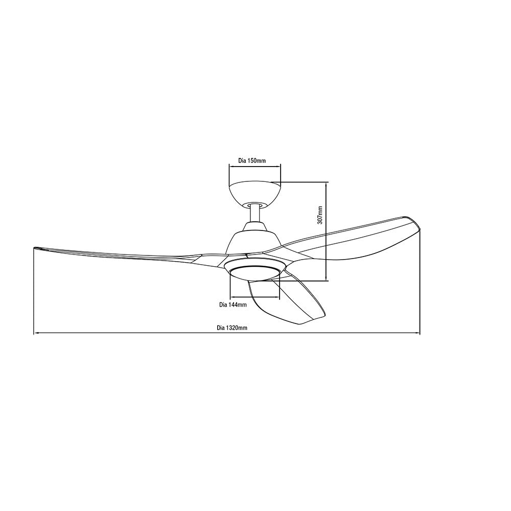 Malibu 52" DC Ceiling Fan with LED Light & Remote