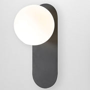 Lighting Black Sphere Wall Light