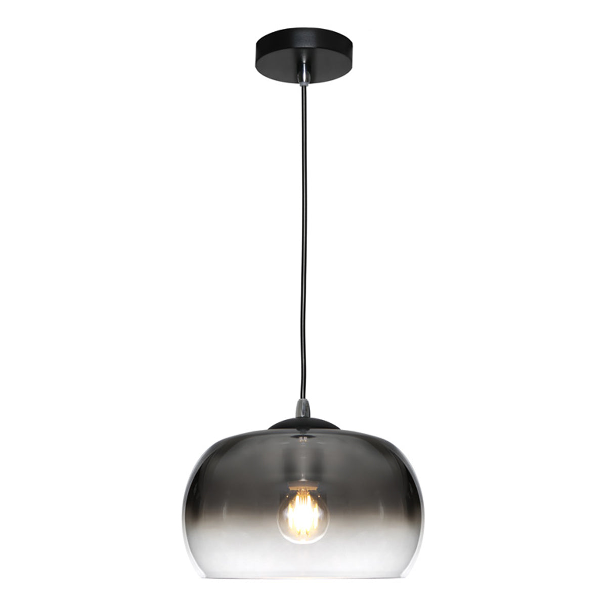 Lighting Jordet 1 Light Smoke Glass Pendant