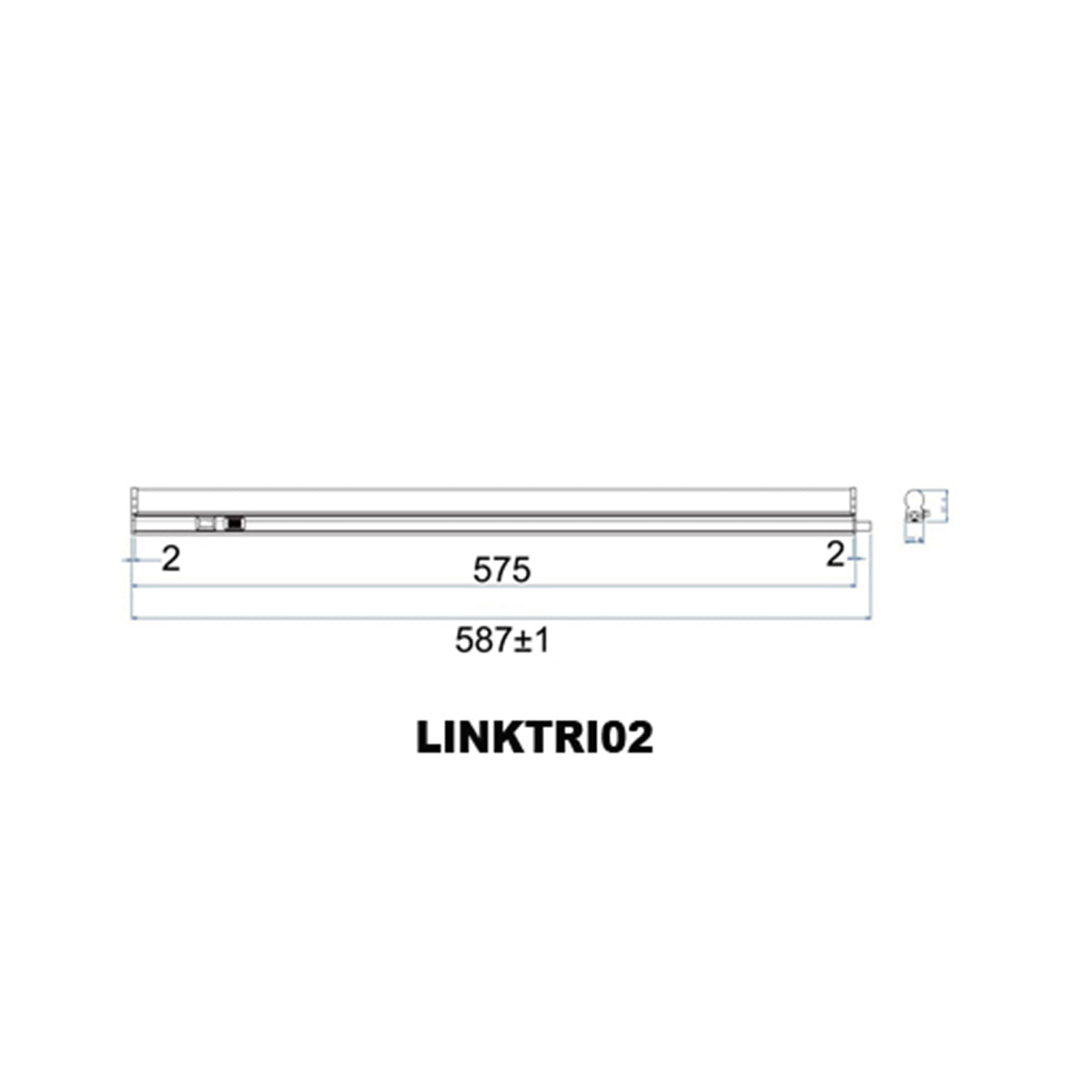 Linkable Led Slim Connector 220mm  For Linktri Series