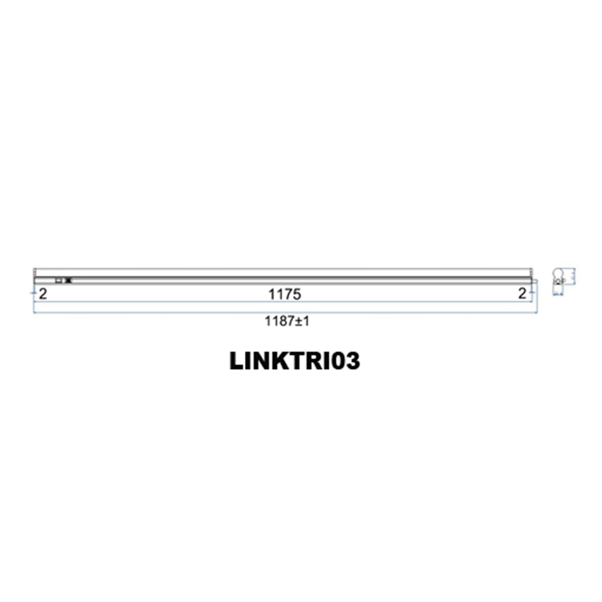 Linkable Led Slim F&P 2 Pin 1.2M Cable For Linktri Series