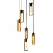 Littleton 6 Light Timber Pendant Light with LED Support