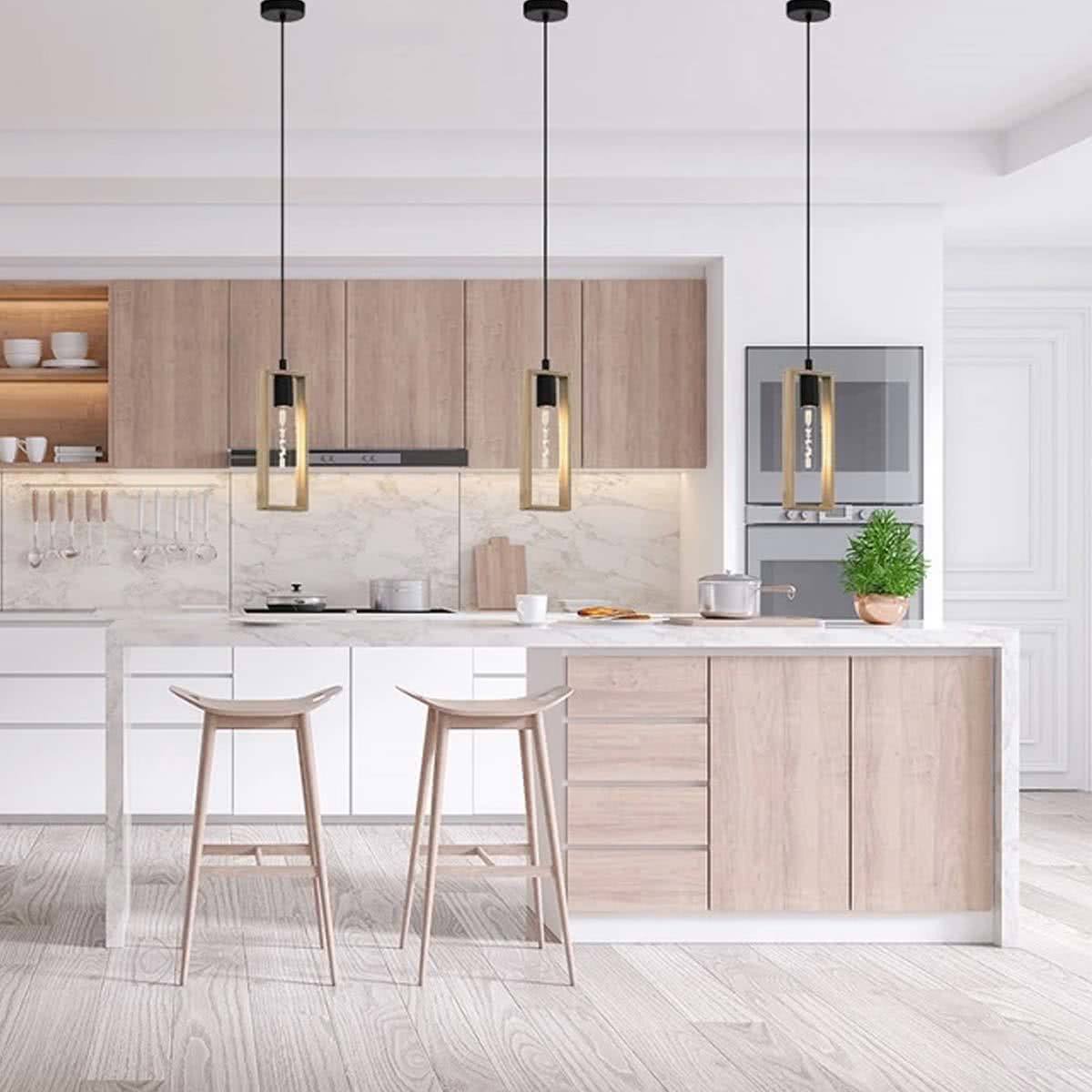 Littleton Scandi Timber Pendant Light with LED Compatibility