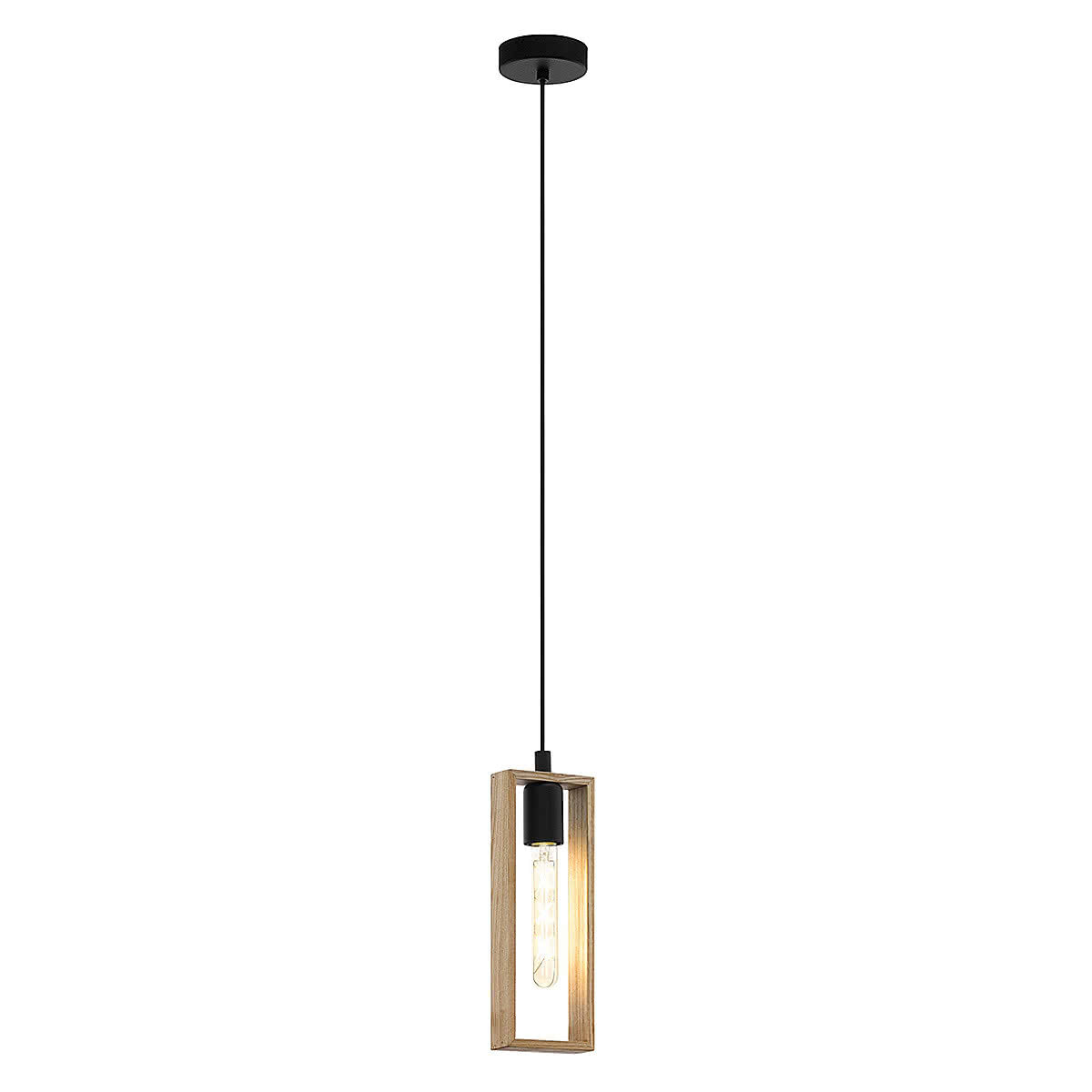 Littleton Scandi Timber Pendant Light with LED Compatibility