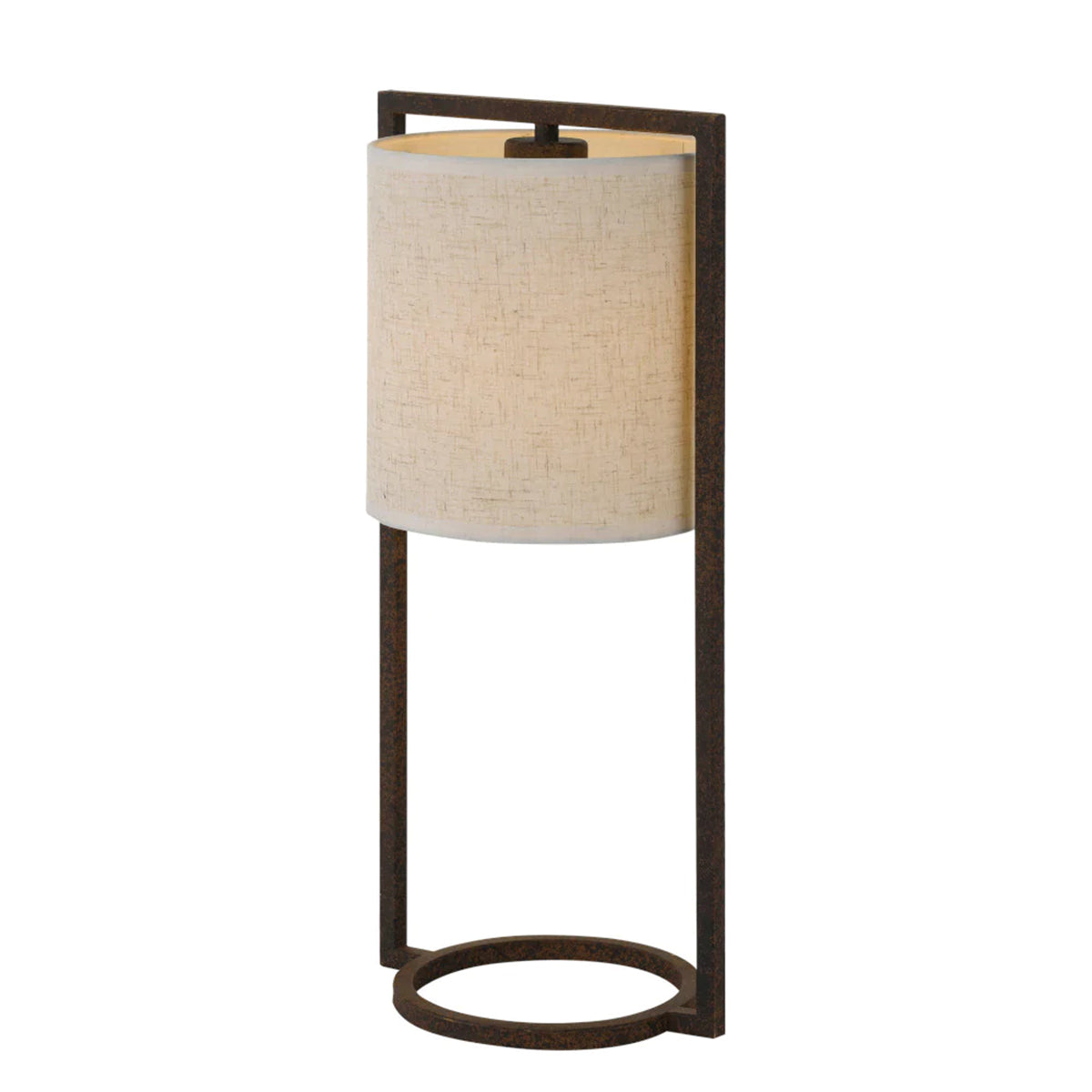 Loftus Table Lamp - Industrial Design with Linen Shade