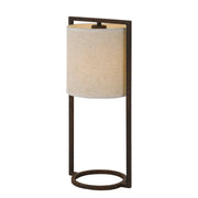Loftus Table Lamp - Industrial Design with Linen Shade