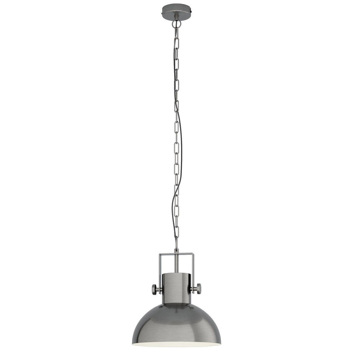 Lubenham-1 Industrial Pendant Light with Antique Nickel Finish