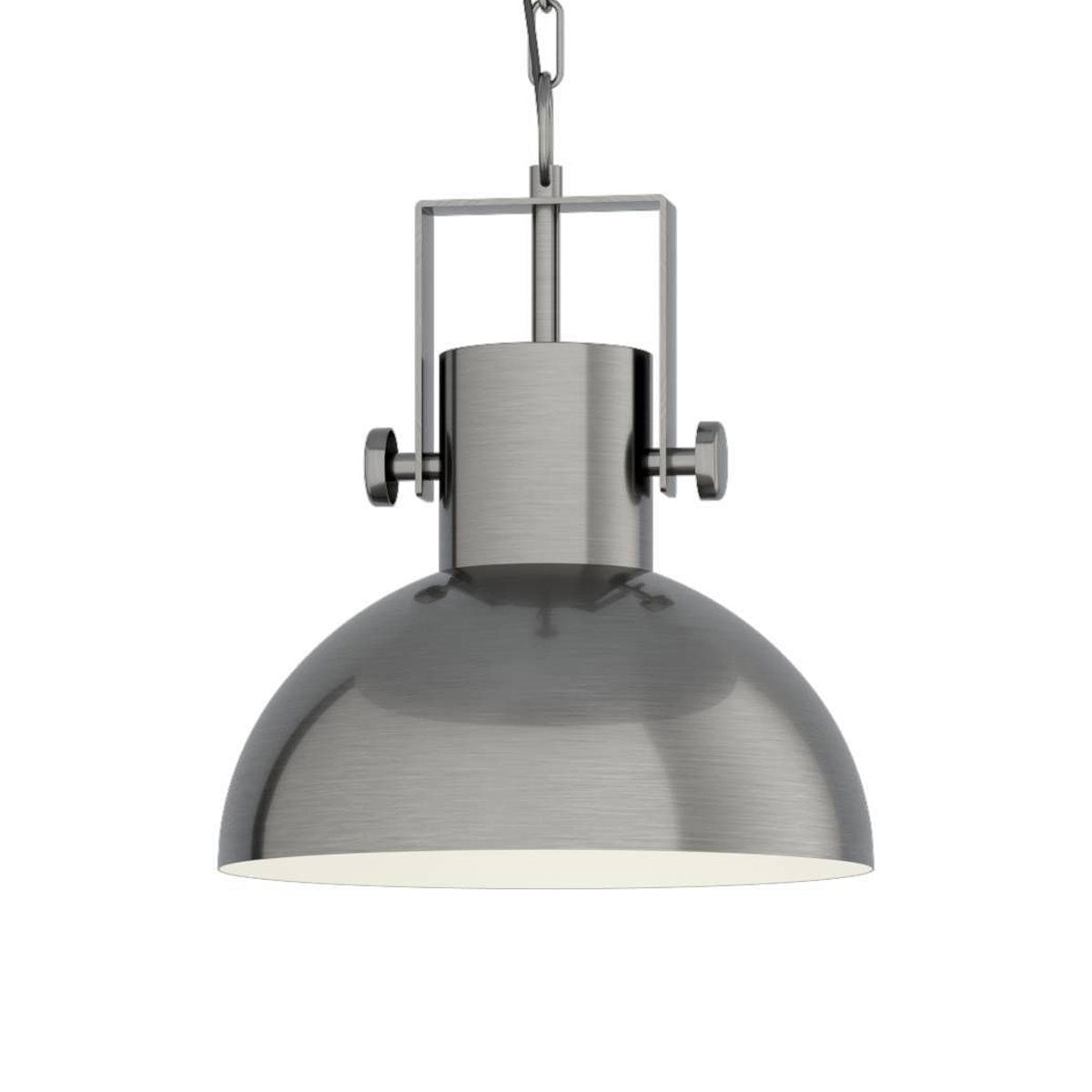 Lubenham-1 Industrial Pendant Light with Antique Nickel Finish