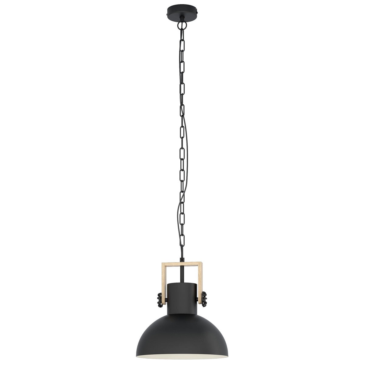 Lubenham 1 Light Industrial Timber Pendant