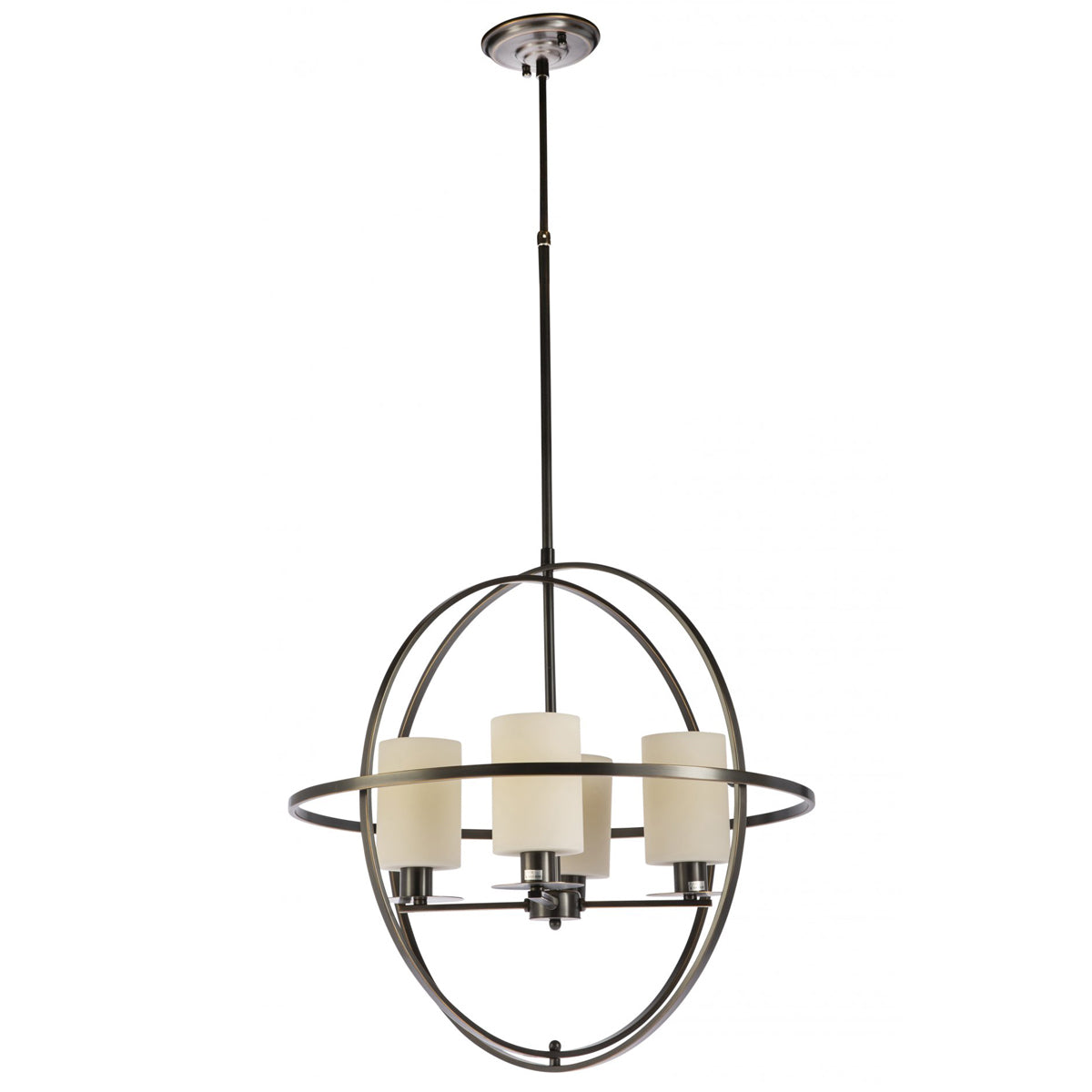 Lumino 4 Light Black Bronze Metal Cage Pendant