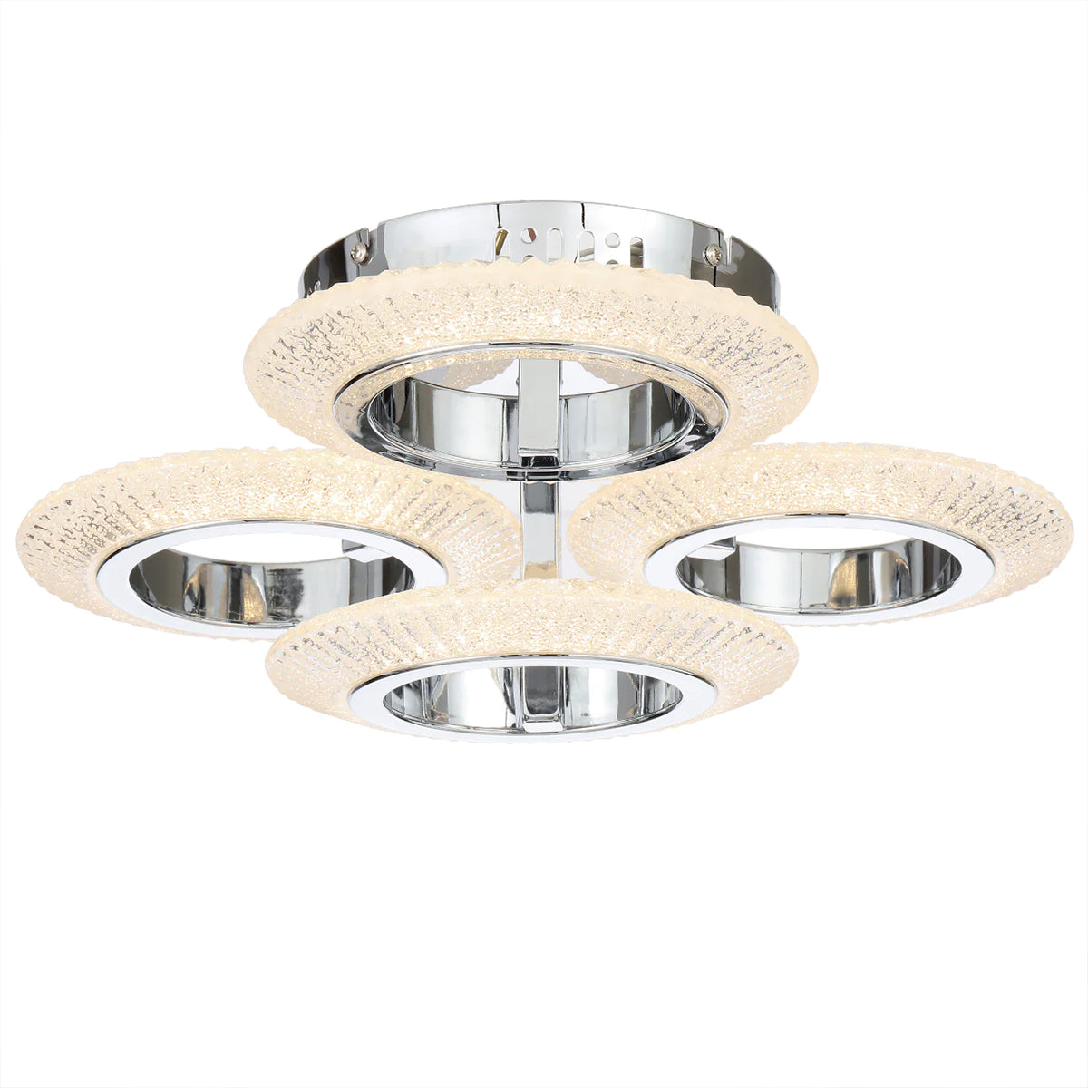 Luna Ring Close to Ceiling LED Light - Chrome