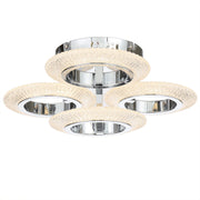 Luna Ring Close to Ceiling LED Light - Chrome
