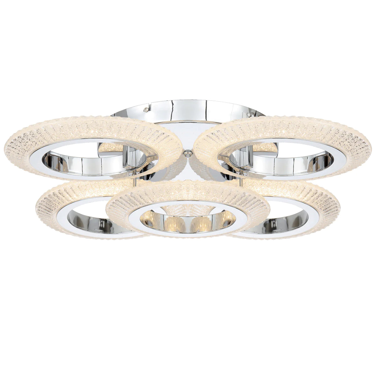 Luna Ring Close to Ceiling LED Light - Chrome