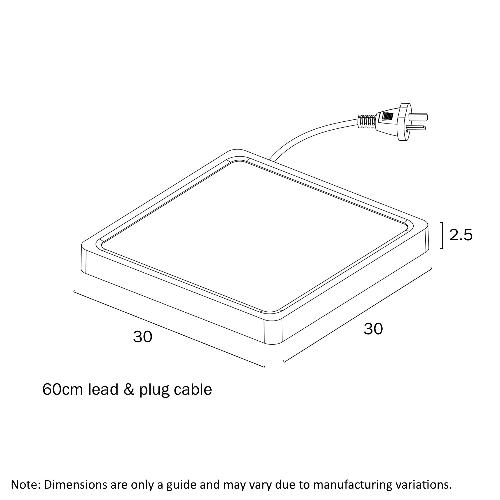 Lunos 230mm LED Tri-Colour Oyster Light