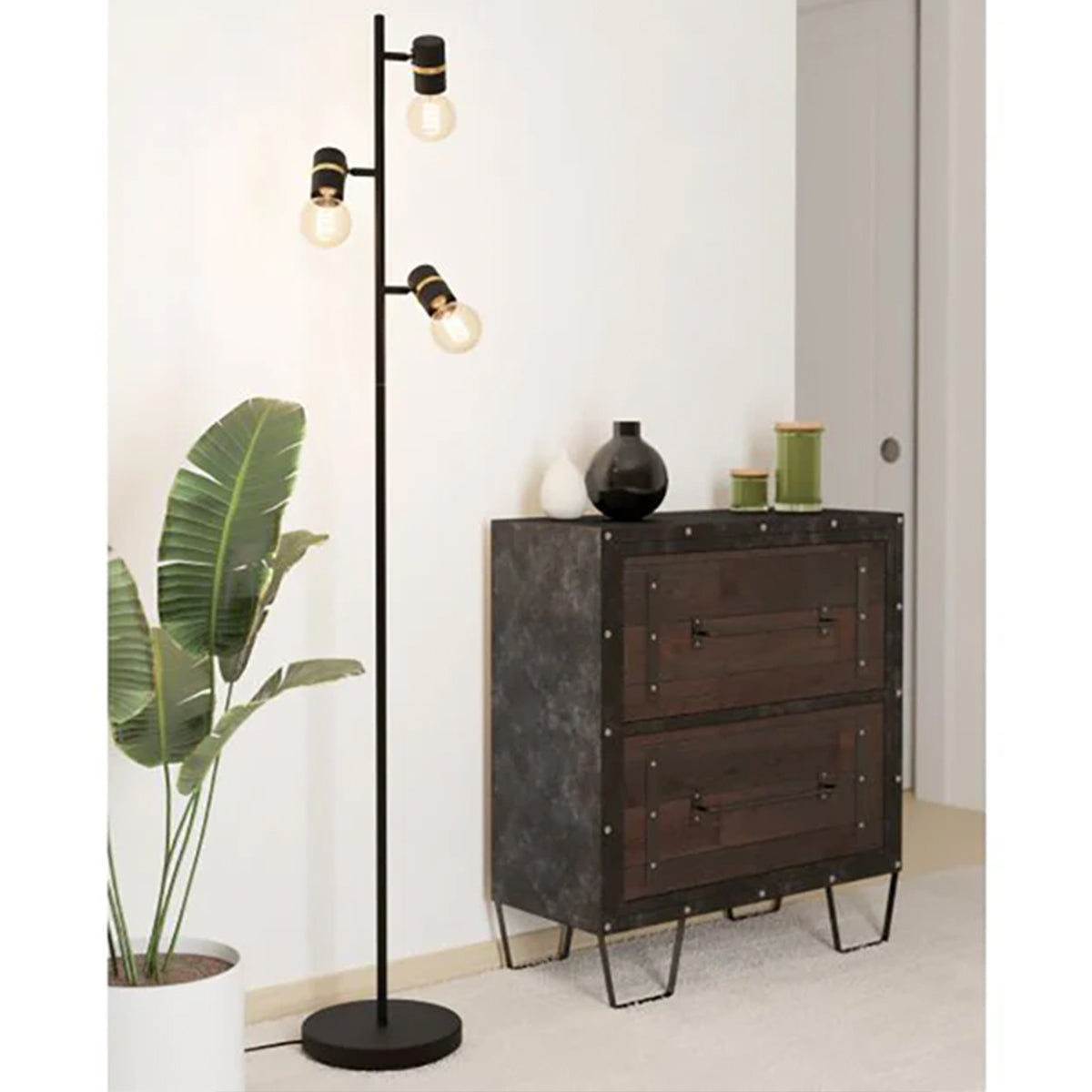 Lurone 3LT Floor Lamp with Adjustable Features